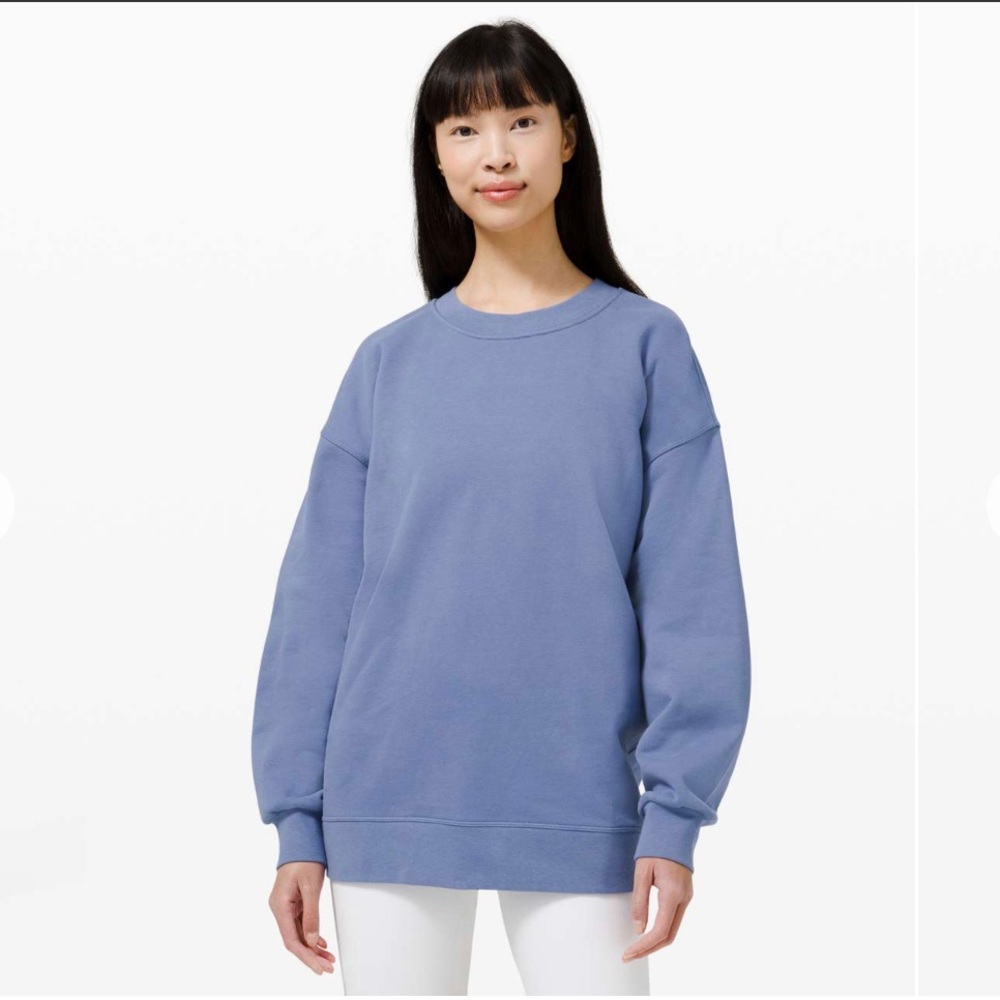 lululemon perfectly oversized crew water drop size 6